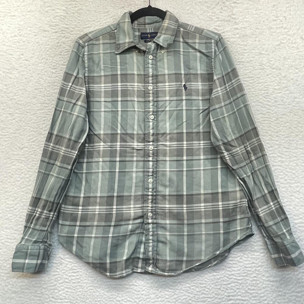 Ralph Lauren Shirt Mens Large Plaid Classic Fit Long Sleeve Button Up